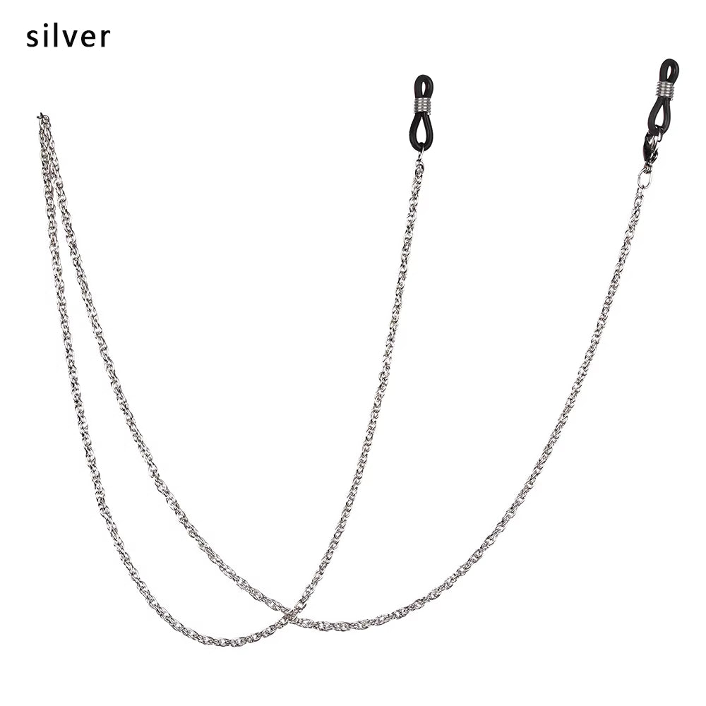 1 cadena para gafas vintage para hombre y mujer, correa de sujeción para gafas de sol negras, a la moda, con cordón para el cuello