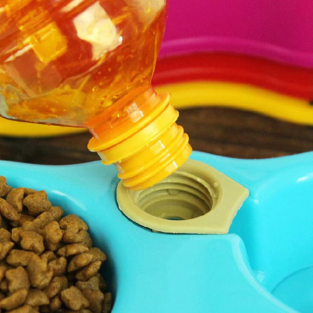 Dispensador de agua automático de doble puerto para perros, comedero para gatos, cuenco para comida, comedero para mascotas, 1 unidad