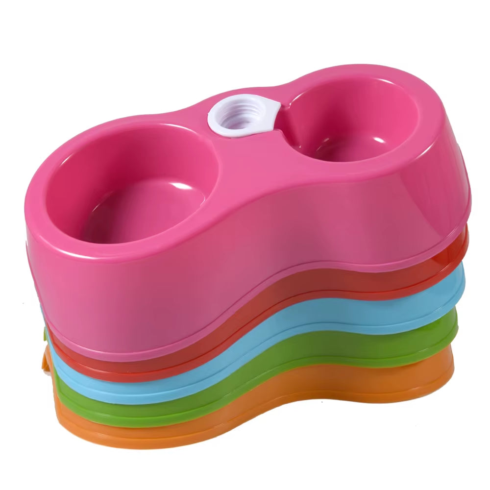 Dispensador de agua automático de doble puerto para perros, comedero para gatos, cuenco para comida, comedero para mascotas, 1 unidad