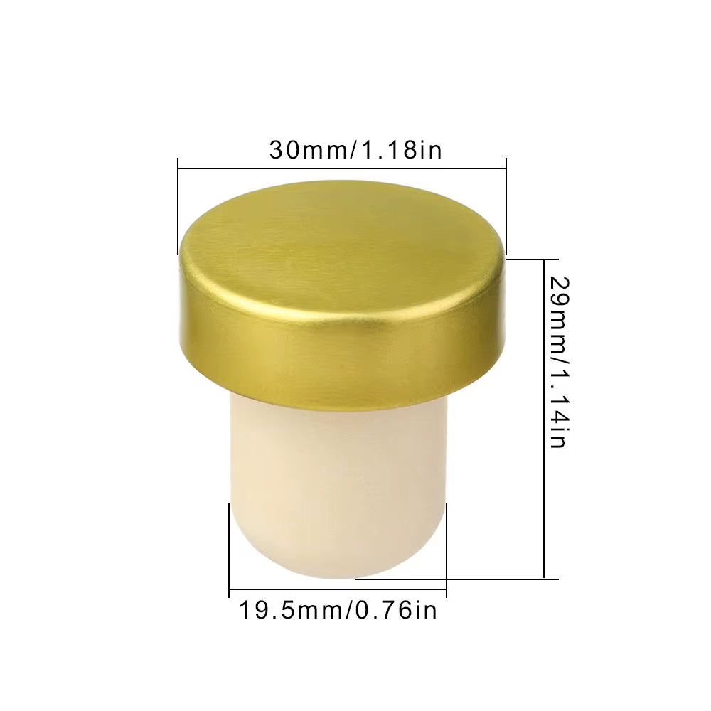 Tapón de corcho de silicona para botellas de champán, vino y cerveza, sellador de botellas de vino, herramienta de cocina para bar, sellado al vacío.
