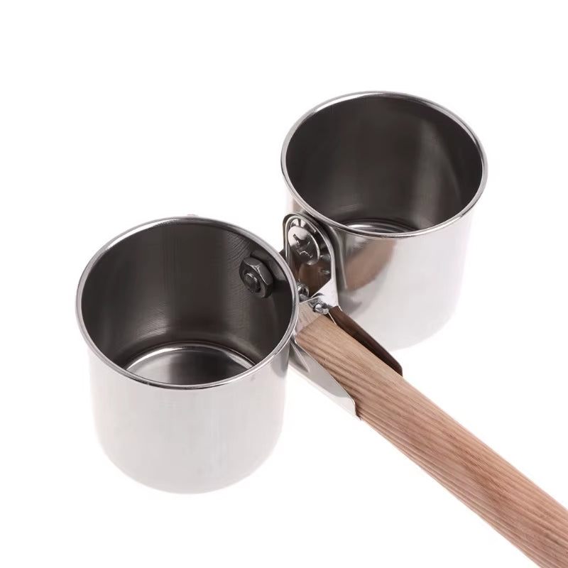 Comedero de acero inoxidable para pájaros, jaula colgante para periquitos y loros, tazón, taza, comedero para pájaros, bebedero y plato antivuelco.