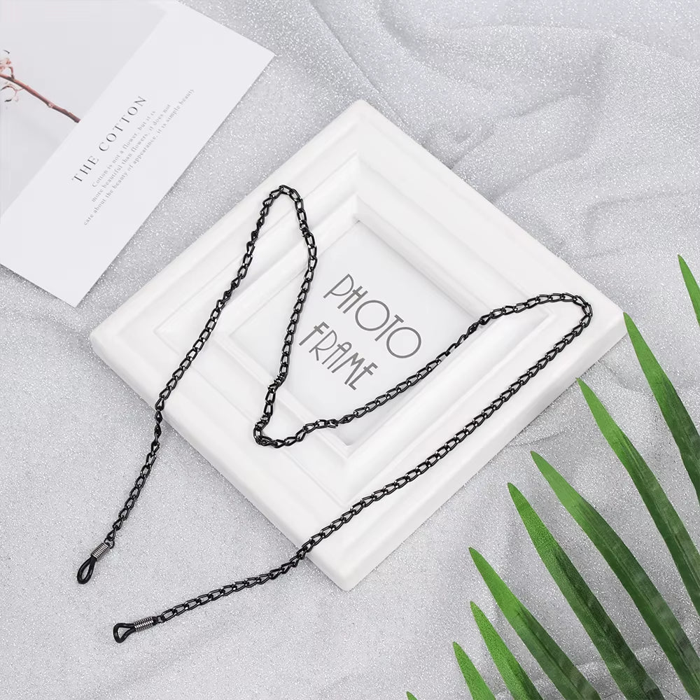 1 cadena para gafas vintage para hombre y mujer, correa de sujeción para gafas de sol negras, a la moda, con cordón para el cuello