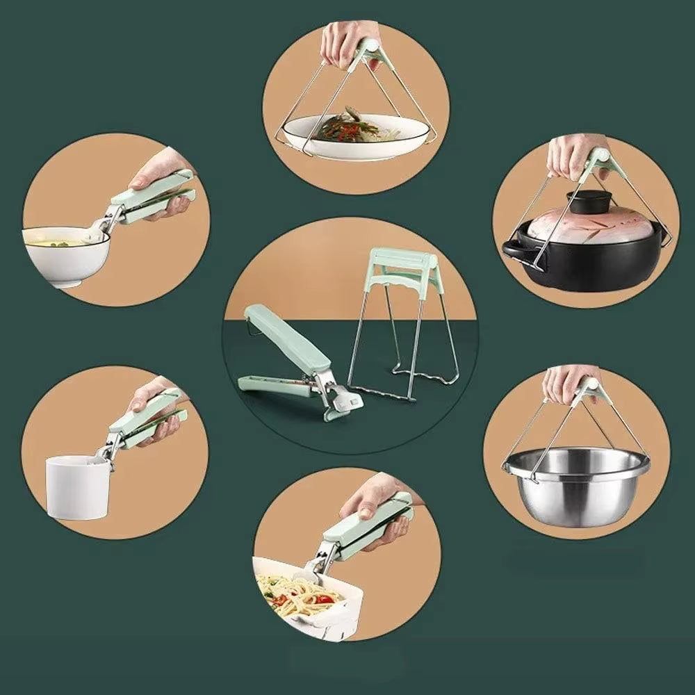 Nueva abrazadera de mano anti-escaldaduras, abrazadera para platos y cuencos, abrazadera anti-escaldaduras, abrazadera para herramientas de cocina, abrazadera antideslizante para cocinar verduras al vapor