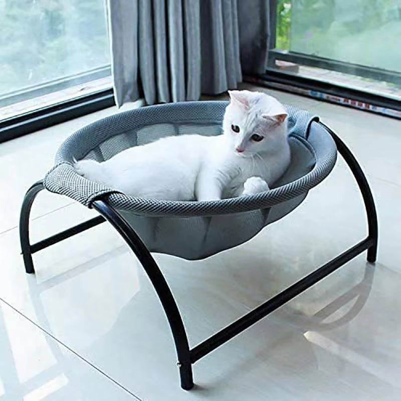 Cama para perros y gatos, hamaca para mascotas, cama de pie para gatos, suministros para mascotas, lavable, estructura estable, desmontable, excelente transpirabilidad.