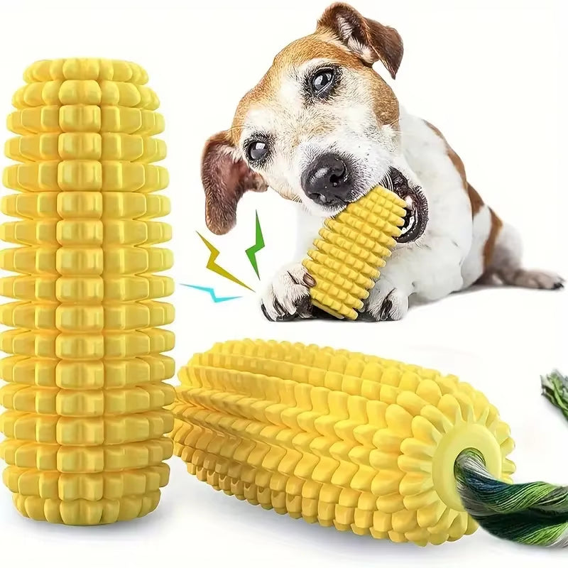 Juguetes para masticar para perros agresivos, resistentes, duraderos, interactivos y chirriantes, palo de maíz para masticar dientes de cachorro para perros pequeños y grandes.