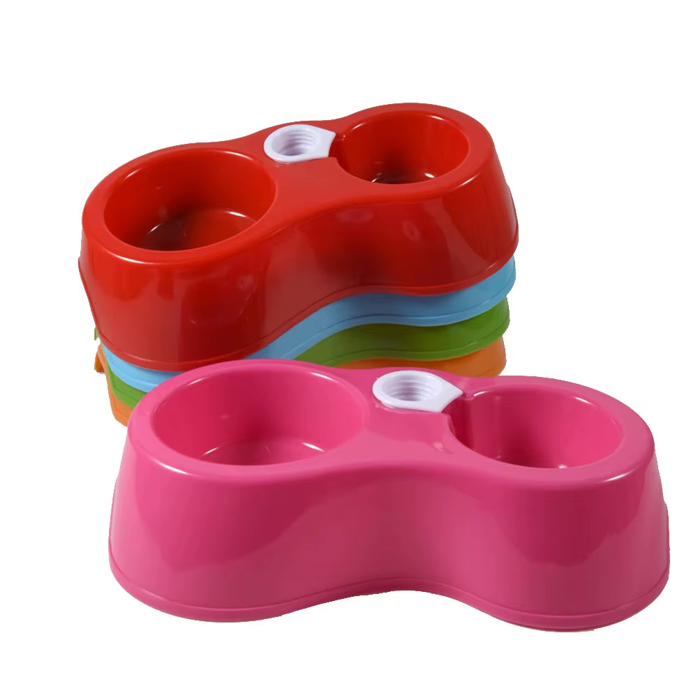 Dispensador de agua automático de doble puerto para perros, comedero para gatos, cuenco para comida, comedero para mascotas, 1 unidad