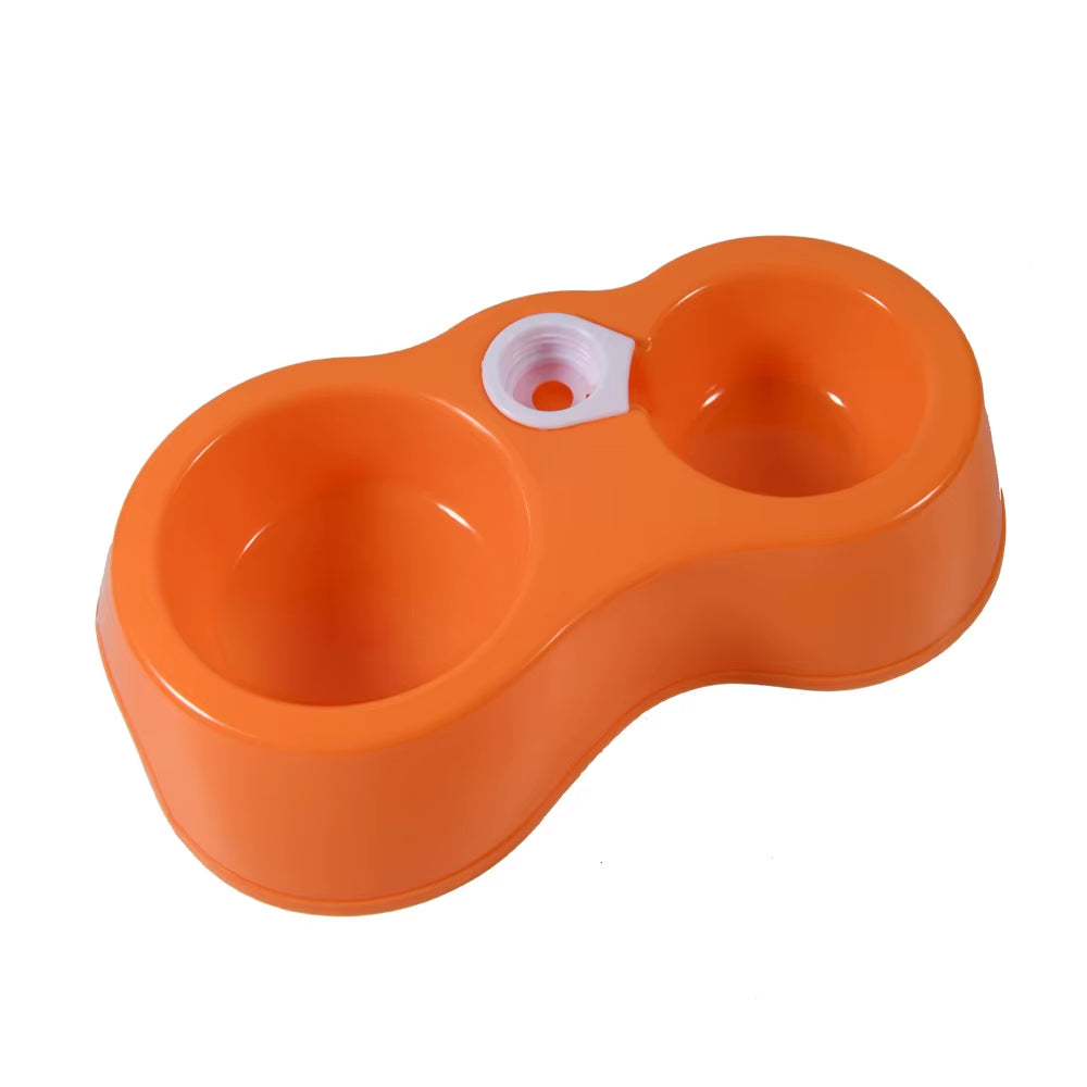 Dispensador de agua automático de doble puerto para perros, comedero para gatos, cuenco para comida, comedero para mascotas, 1 unidad