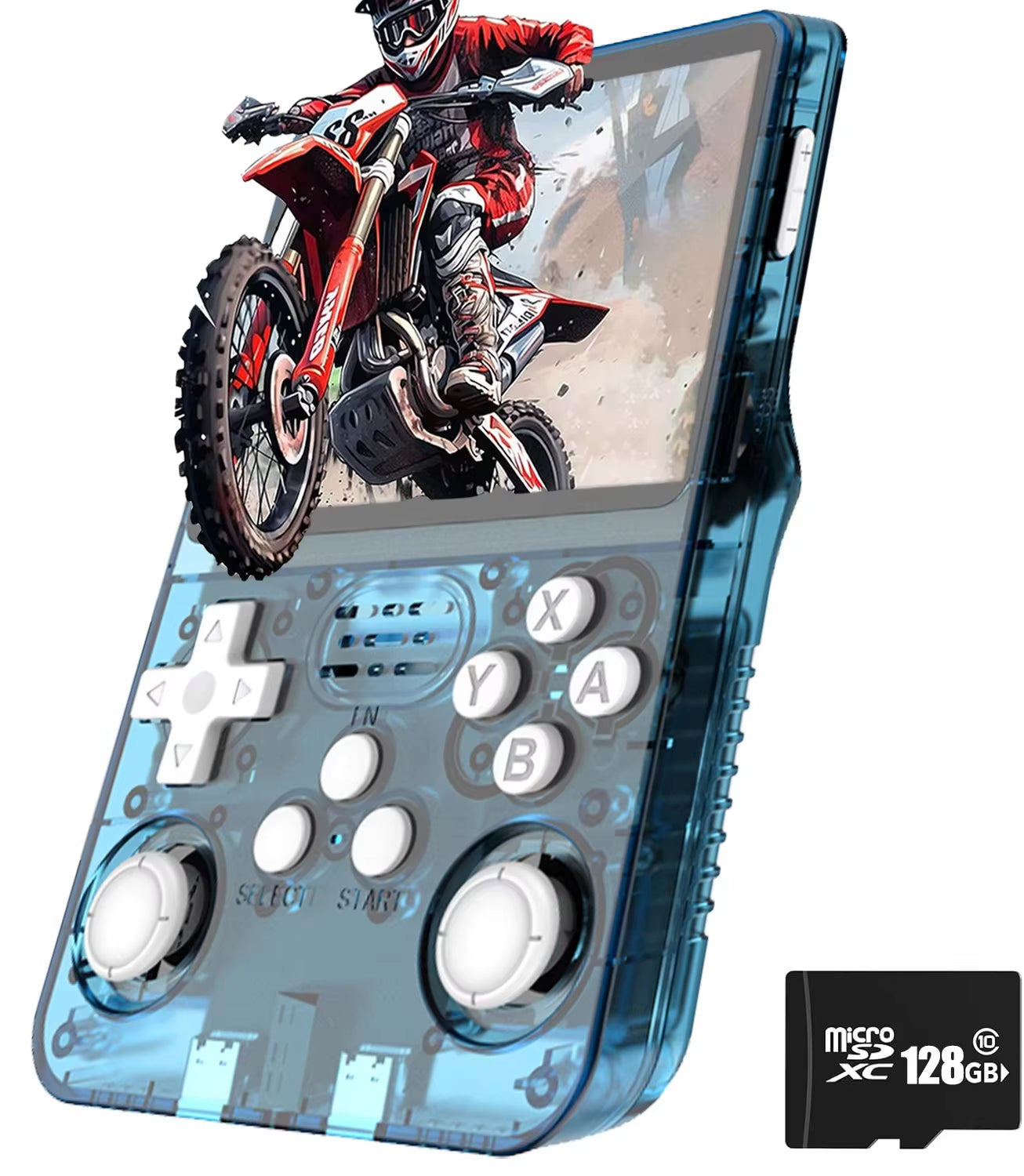 Consola de juegos retro R36S, portátil, de bolsillo, con sistema Arkos 2.0, de 3,5 pulgadas y una sola tarjeta, 64 GB, 128 GB y 20 000 juegos.