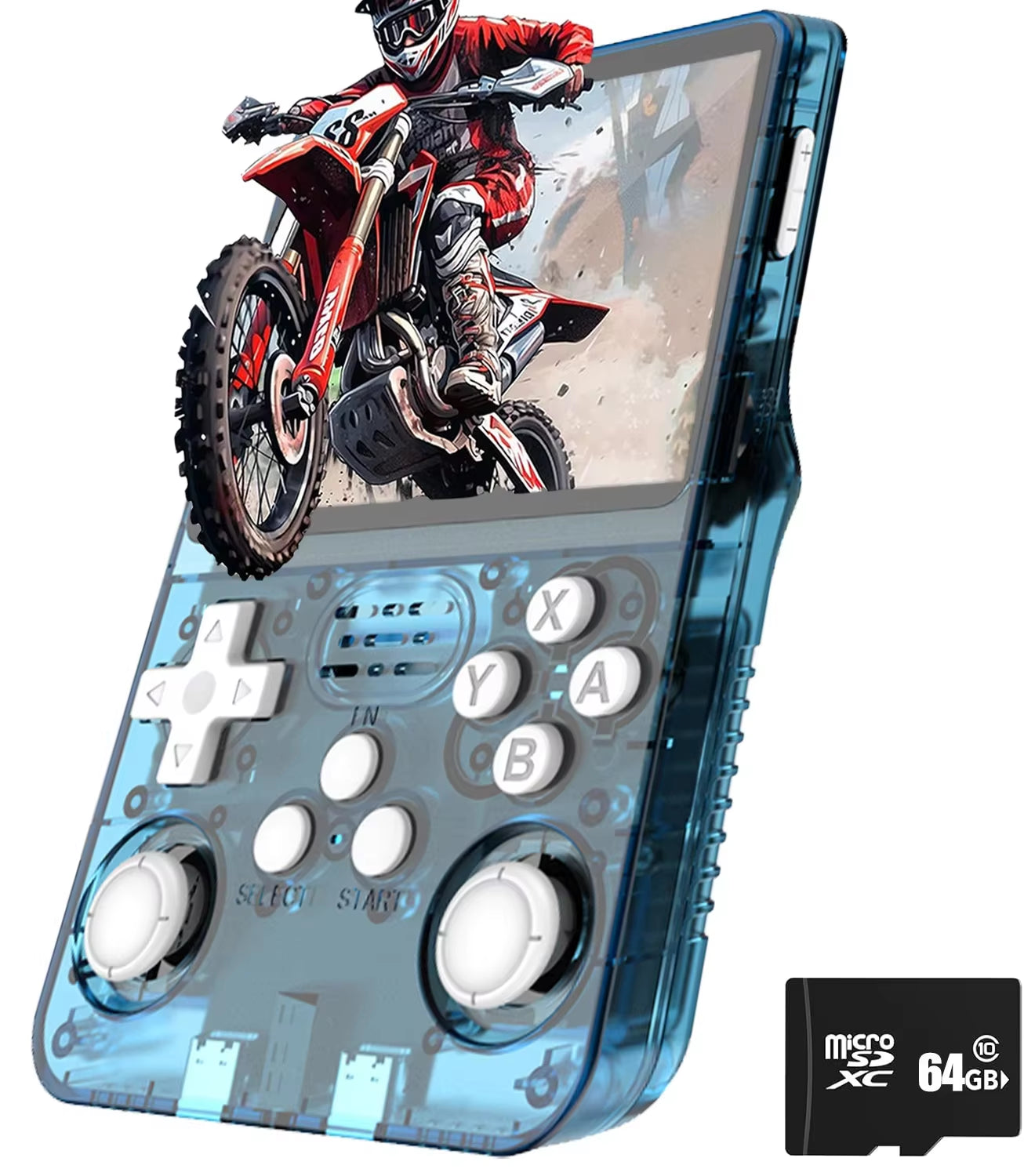 Consola de juegos retro R36S, portátil, de bolsillo, con sistema Arkos 2.0, de 3,5 pulgadas y una sola tarjeta, 64 GB, 128 GB y 20 000 juegos.