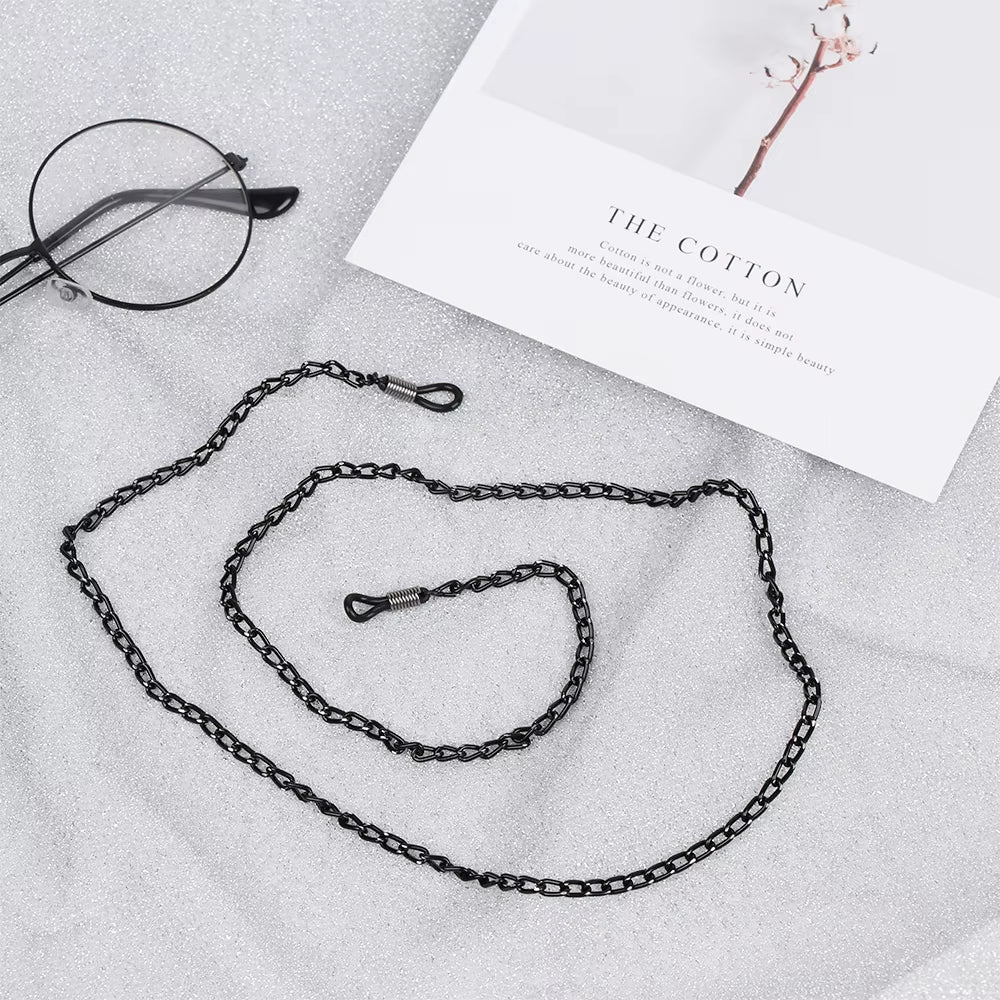1 cadena para gafas vintage para hombre y mujer, correa de sujeción para gafas de sol negras, a la moda, con cordón para el cuello