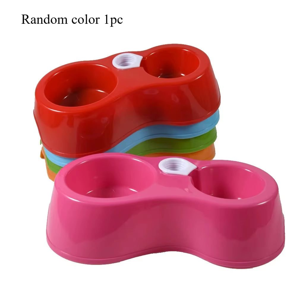 Dispensador de agua automático de doble puerto para perros, comedero para gatos, cuenco para comida, comedero para mascotas, 1 unidad