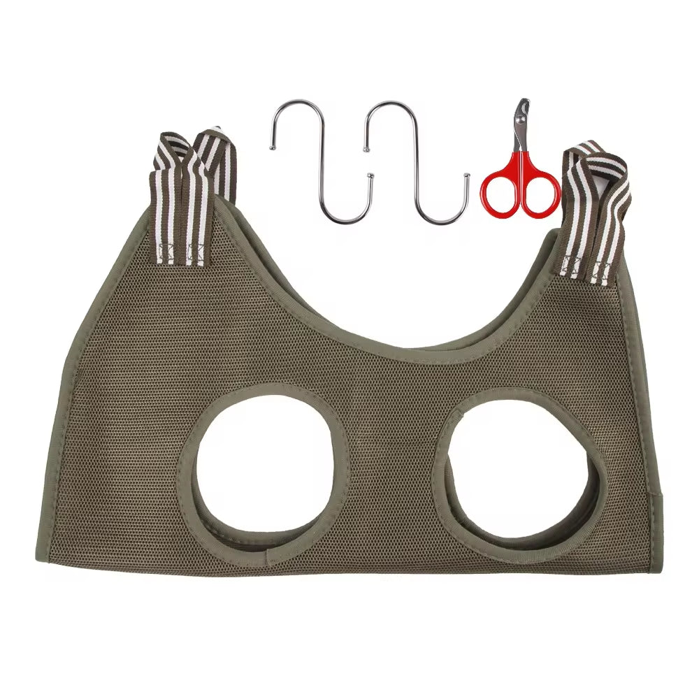 Hamaca para el cuidado de perros y gatos, bolsa de baño fija para cortar uñas, antiarañazos, bolsa de sujeción para recortar gatos, suministros colgantes de belleza para mascotas